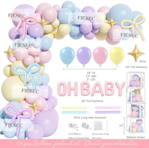 Princess Baby Shower Decorations, 156 PCs – A Little Princess Is On Her Way Party Supplies With Floral Backdrop, Pastel Balloon Garland, Oh Baby Foil Balloons, Mom to be Sash - Image 2