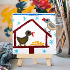 60 Pcs 5 Inch Mini Wood Display Easel, Small Wooden Easel Stand Art Craft Painting Triangle Stand Canvas Holder for Card Artist Photos Tabletop - Image 5