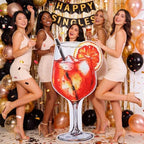 4ft Spritz Cardboard Cutout Stand up Spritz Party Decorations Orange Cocktail Backdrop Life Size Photo Booth Prop for Bachelorette Bridal Shower Wedding Summer Party - Image 2