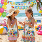 Hosuly 24 Pcs Schools Out for Summer Gift Bags End of the Year Clear PVC Bags Plastic Candy Goodie Handbags for Teachers and Students Summer Vacation Beach Pool Party Favors Supplies - Image 5