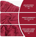 60 PCS Burgundy Chair Sashes Cheesecloth ChairSashes Rustic Chair Decorative Bows Designed ChairCover for Wedding Banquet Party Aisle Home Kitchen Decoration (16 x 70 inch) - Image 3