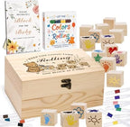 78 PCS Shower Games Sign Kit, Wooden Box and Sign, Blank Wooden Blocks for DIY Drawing, Markers, Shower Game for Gender Reveal Activity, Shower Ideas Decorations, Bear B by Amzsudy