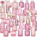 30 Pcs Pink Bud Vases Set, Baby Shower Decorations, Wedding Table Decor by ysnn