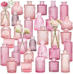 30 Pcs Pink Bud Vases Set, Baby Shower Decorations, Wedding Table Decor by ysnn