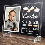 11.75"x9.75" Custom Glass Picture Frame for 5x7 Photo, Personalized Baby Picture Frames, Nursery Decor for Gender Reveal and Baby Announcement Ideas, Adoption Gifts for New Parents (Design 4) - Image 3