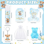 288 Pcs Baby Shower Favors Bear Lip Balm Soap Kit,Blue,Bear - Image 2