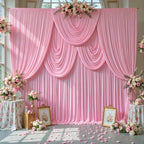50ft x 10ft Pink Backdrop Curtains, Baby Pink Drapes for Backdrop Fabric - Image 5