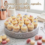 Wenqik 18 Inch Cake Stand Round Metal Cupcake - Image 5