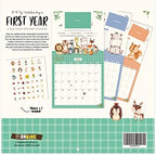 Baby's First Year Calendar with Stickers - 1st Year Tracker and Memory Book for Girls and Boys - Document and Cherish Milestones with Pocket and Drill Free Adhesive Hook - Image 6