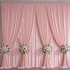 30x10FT Backdrop Curtains with Rod Pockets - Wrinkle Free Photo Stage Backdrop 6 Panels Curtains Drapes for Photography Wedding Party Baby Shower Decorations (Tea Rose) by Unknown