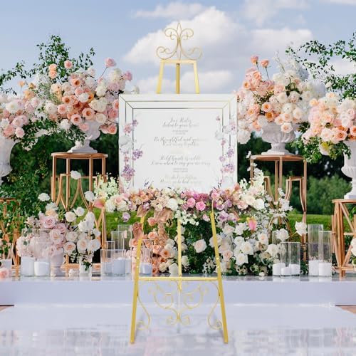 1 Pack Gold Wedding Easel Stand 57'' Display Stand, Classic - Image 6