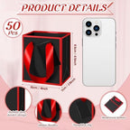 Yeaqee 50 Pcs Mini Paper Gift Bags with Handles Tag, Black, Red - Image 2