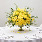 WEISPARK 100PCS Artificial Hydrangea Flowers, Fake Flowers Silk Hydrangea Full Flowers Heads with Stems for Wedding Home Party Shop Baby Shower Decor (Yellow Champagne) - Image 4