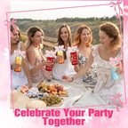 24 Pcs Pink Bow Plastic Cups Daisy Coquette Aesthetic Cup with Lids and Straws 14 oz Reusable Water Bottle Cute Preppy Tumbler with Ribbon for Birthday Bridal Wedding Party Supplies - Image 5