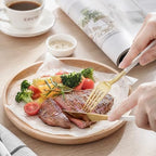 Supernal 102pcs White and Gold Plastic Silverware Set,34 Guests - Image 6