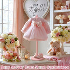 Bucherry 2 Pack Baby Clothes Display Stand Clothe Rack Baby Shower, Pink - Image 3