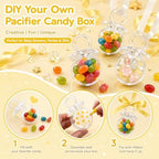 Nuenen 36 Pcs Baby Shower Favors, Mini Pacifier Candy Bottles 3.15", Clear - Image 3