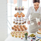 YestBuy 5 Tier Round Acrylic Cupcake Tree Tower Display Stand Display for Pastry Wedding Birthday Party (5 Tier Round (4" Between 2 Layers)) - Image 4