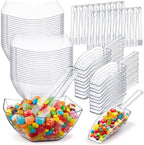 Vesici 72 Pcs 12 oz Clear Plastic Candy Bowls Set 36 Pcs Candy Containers by Vesici