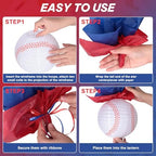 72 Pieces Baseball Paper Lanterns Centerpieces Decorations 8'' Lanterns Table Centerpieces with Metallic Foil Centerpiece Wrapping Paper and Ribbons for Baseball Birthday Party (72 PCS, Baseball) - Image 3