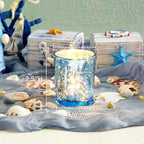 Homemory 36 Pcs Blue Votive Candle Holders, Mercury Glass Candle Holder, Tealight Candle Holders for Table Centerpieces, Baby Shower, Party, Anniversary, Wedding, Home Decor, Halloween, Christmas - Image 2