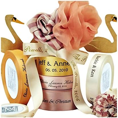 100 Yards/Roll Personalized Ribbon 1.0cm-7.5cm Width, Custom Continuous Print Ribbon for Favors, Wedding, Baby Shower, Party by Ankaicustom
