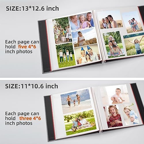 HoneyTolly Large Photo Album Self Adhesive, DIY Scrapbook Album for 4x6 8x10 Pictures, 40 Pages Linen Cover Memory Book, Ideal Gift for Family Travel Wedding Baby Christmas Anniversary(Grey) - Image 4