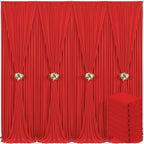40ft x 10ft Red Backdrop Curtain for Parties Red Wrinkle Free Backdrop Drapes Panels for Wedding Baby Shower Birthday Photo Photography Christmas Polyester Fabric Background Decoration by Suppromo