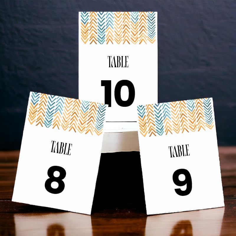 African Textile Design Table Number Cards Double Sided Party Table Numbers for Reception Baby Shower Anniversary Birthday Bridal Party 4x6 100 Pcs - Image 3