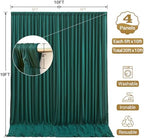 20x10FT Backdrop Curtains with Rod Pockets - Wrinkle Free Photo Stage Backdrop 4 Panels Curtains Drapes for Photography Wedding Party Baby Shower Decorations (Blackish Green) - Image 6