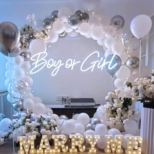 Custom He or She Neon Sign Girl Or Boy Baby Shower Led light Gender Reveal Party Decorations Birthday Party Light Sign for Baby Shower Decor (18''-30'') - Image 3
