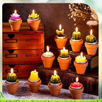 Lounsweer 84 Pcs Succulent Tealight Candles Bulk Novelty Decorative Cactus Candles Wedding Baby Shower Wedding Gifts with Mini Clay Holders for Birthday Party Home Mexican Party Favors (Novel) - Image 5