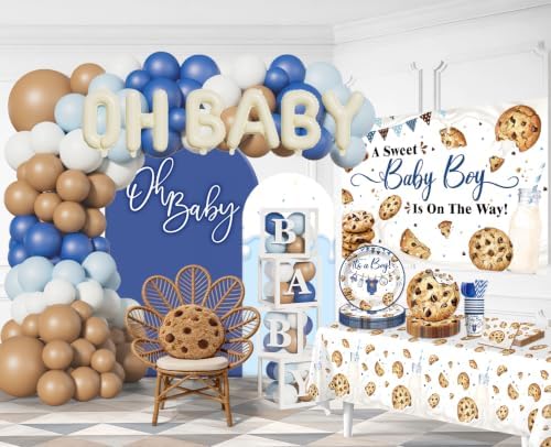 Cocomigo 297PCS Cookie Baby Shower Decorations for Boys Serves 25 - Image 3