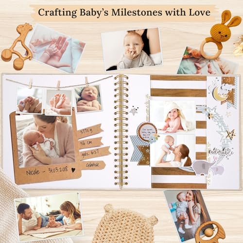 12"x12" Scrapbook Photo Album Linen Cover 40 Sheets 80 Pages White Paper - Image 6