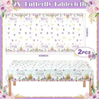 405 Pcs Butterfly Party Decorations Purple Plates Cups Napkins - Image 4