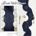 30 Pack Navy Blue Cheesecloth Table Runner 17 x 108 inch Cheese Cloth Table Runners 9ft Blue Table Runner Rustic Romantic Sheer Gauze Runner for Wedding Party Baby Shower Table Decoration - Image 6