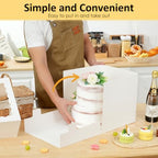 Moretoes 16pcs 12"x12"x12" Tall Cake Boxes for Tier Cakes, Sturdy Carrier - Image 5