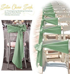 120 PCS Sage Green Satin Chair Sashes, 7 x 108 Inch - Image 6
