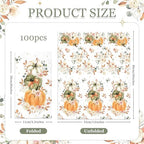MEHOFOND Fall Pumpkin Baby Shower Backdrop Balloon Arch Kit, with 100 Pack napkins, Fall Pumpkin Placemats Set of 4 - Image 2
