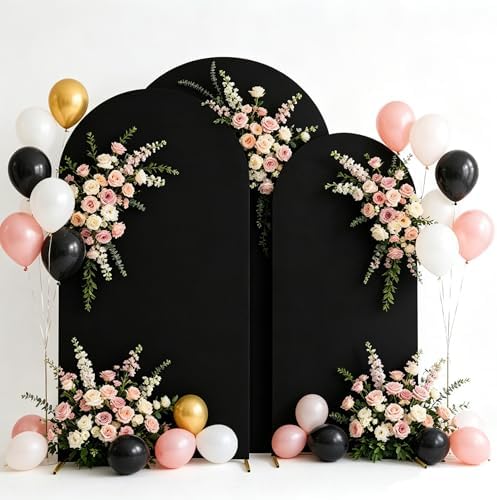 HAINARverS Set of 3 Arch Backdrop Stands with Covers, Black, 6/6.6/7.2FT - Image 2
