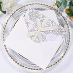 50Pcs Sliver Glitter Wedding Invitations with Envelopes and Rsvp Cards - Image 4