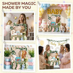 Giftacity Wooden Baby Shower Crate, Large Green Personalized Gift Basket - Image 6