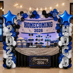 2 Sets Homecoming 2026 Balloon Column Stand Party Decorations Kits with Balloons Class of 2026 Hoco Balloon Tower Stand Kit for Homecoming Prom Party Photo Booth Props Backdrop Decor Party Supplies - Image 3