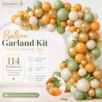 A Little Cutie Is on the Way Baby Shower Decorations,Fruit Orange Baby Shower Supplies Kit with Balloon Garland Arch, Backdrop, Little Cutie Baby Shower Decor Set for Citrus Gender Neutral Baby Shower - Image 4