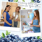 145 Pieces Blueberry Baby Shower Favors for Guest BlueBerry Sweet Baby Ballpoint Pens and Keychains Gifts Bulk Retractable Baby Shower Pens Gender Reveal Greeting Cards Souvenirs Prizes - Image 7