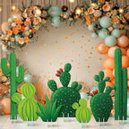 7 Pcs Large Cactus Yard Stakes Signs Plastic Jointed Cactus Cardboard Cutout Summer Party Decorations Green Plant Decor for Tropical Cacti Birthday Party Favors Photo Prop Wild Western Garden - Image 6
