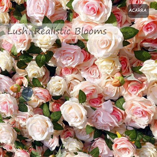 Artificial Flower Wall Backdrop 8×8 ft (2.4×2.4 m), 2 Panels 4×8 ft Each, Realistic Blooms for Wedding Ceremony, Photo Booth & Baby Shower,Stand/Frame Not Included - Image 5