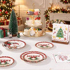 Goodluck 200 PCS Christmas Paper Plates (9in & 7in) and Napkins Party Set - Image 5