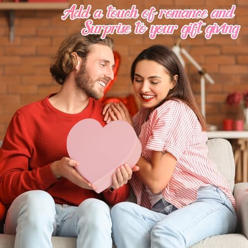 Glenmal 3 Pcs Heart Shaped Gift Boxes with Lids,Pink - Image 5