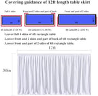 Ruffle Table Skirt for Teacher Desk Classroom Wedding Birthday, White, 12ft - Image 4